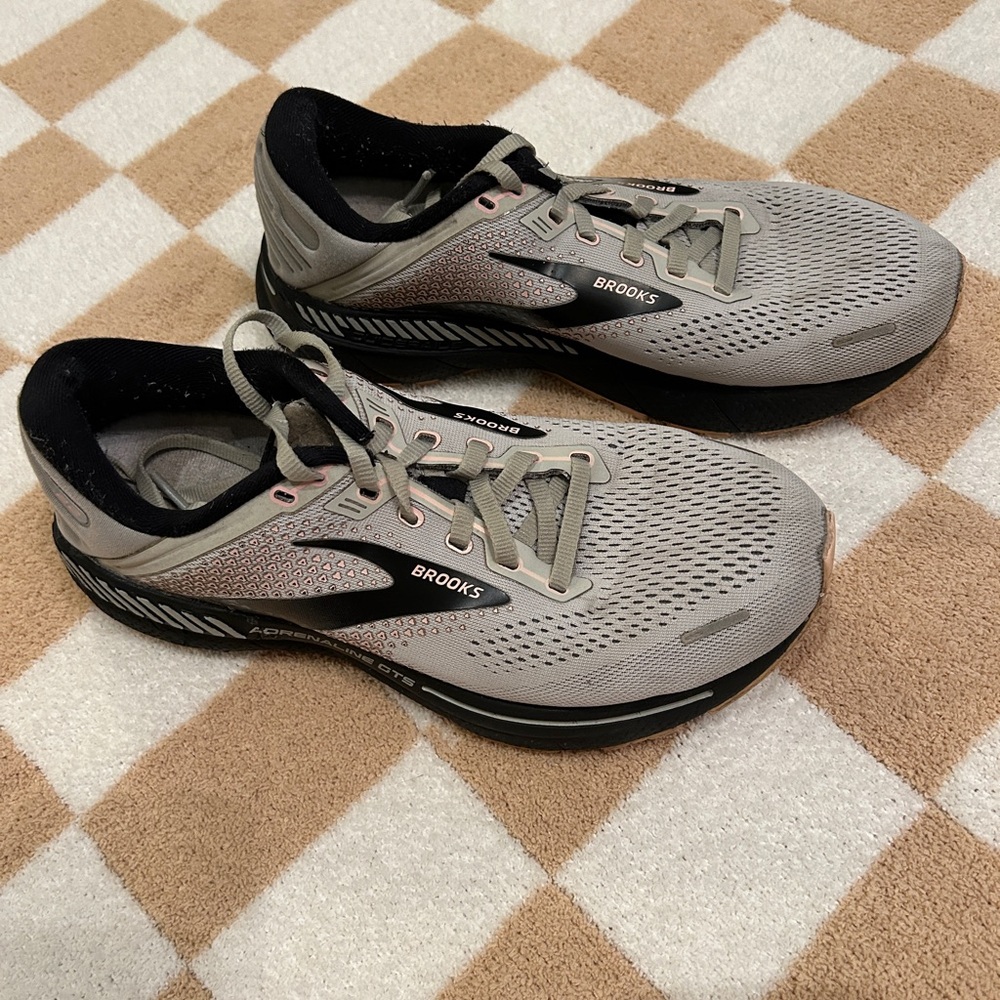 Brooks Light Gray, pink, navy Athletic Shoes - Adrenaline 22